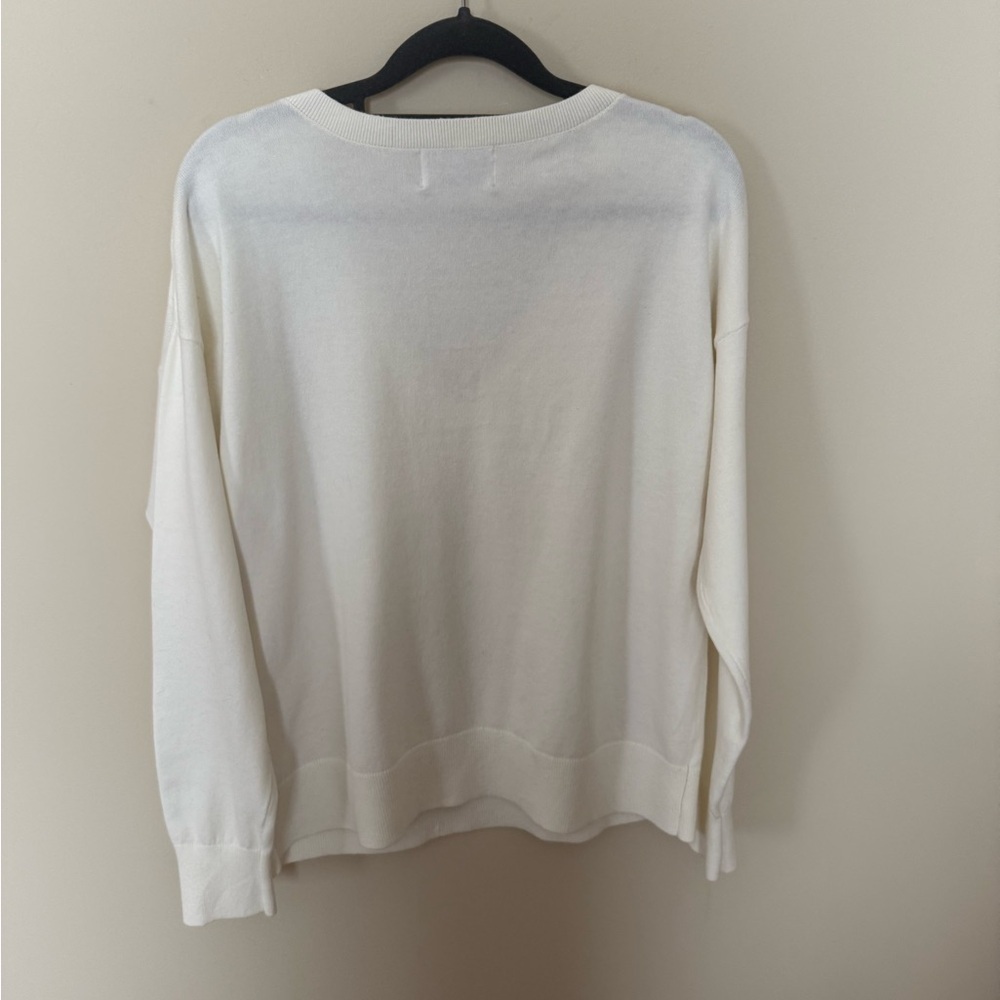 📦 3-Pack: Old Navy V-Neck Sweaters - Navy Stripe, Cream, Black - Size S - Picture 8 of 15